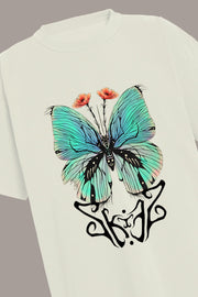 BLUE BUTTERFLY TEE - BLUE BUTTERFLY TEE - ROSE IN GOOD FAITH